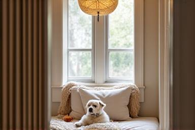 WanMansionの広々としたプライベートスイート、快適なベッドと窓付き